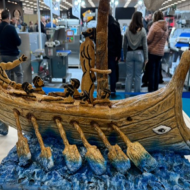 Made in Greece το πλοίο του Οδυσσέα με τον ίδιο δεμένο στο κατάρτι από... ψωμί: Κέρδισε την 7η θέση στο παγκόσμιο στο Παρίσι - Έργο τέχνης